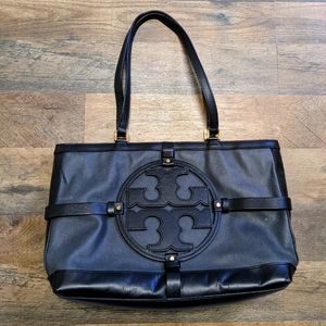 Tori Burch Black Leather Handbag Purse
